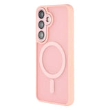 For-Samsung-Galaxy-S25-FE-Case-Compatible-with-MagSafe-WANLONFENG-QB-Series-PC-TPU-Phone-Cover-with-Screen-Film-Pink