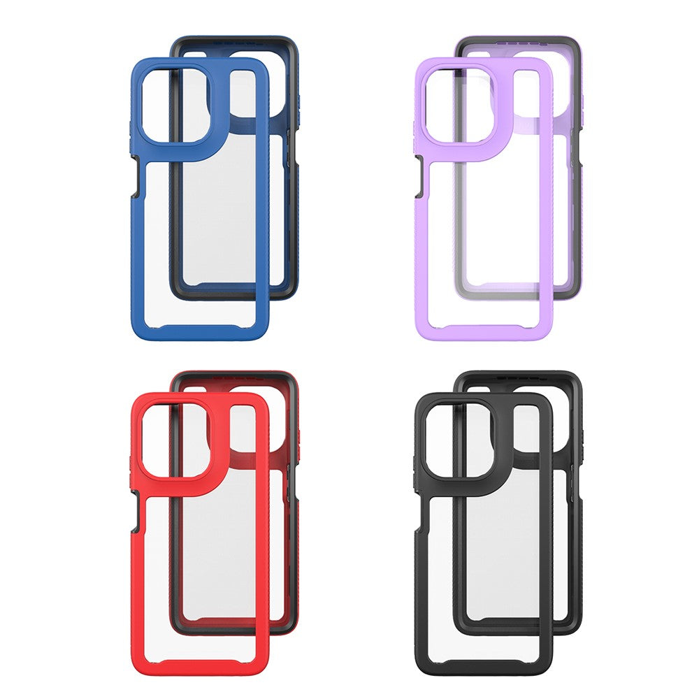 Clear-Case-for-Motorola-Moto-G86-5G-PC-+-TPU-Phone-Back-Cover-with-PET-Screen-Film-Black