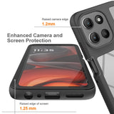 Clear-Case-for-Motorola-Moto-G86-5G-PC-+-TPU-Phone-Back-Cover-with-PET-Screen-Film-Red