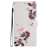 For-Xiaomi-15T-Pro-Case-Pattern-Printing-Wallet-Stand-Flip-Leather-Phone-Cover-with-Strap-Cross-Rose