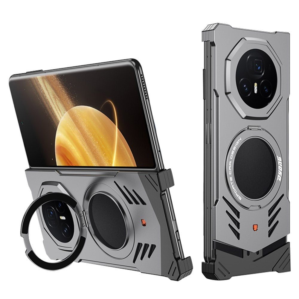 DYONG-For-Honor-Magic-V5-5G-Metal-Case-Frameless-Hollow-Heat-Dissipation-Phone-Cover-with-Kickstand-Tarnish