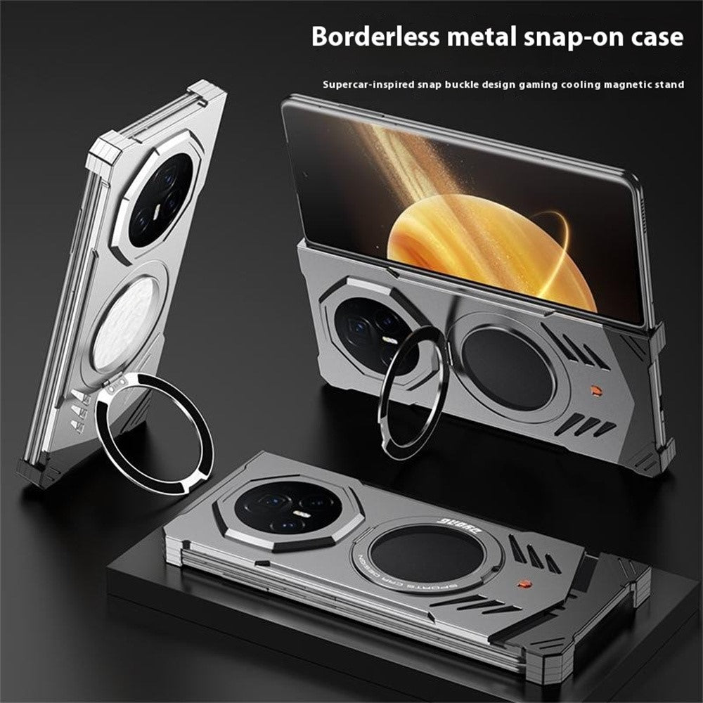 DYONG-For-Honor-Magic-V5-5G-Metal-Case-Frameless-Hollow-Heat-Dissipation-Phone-Cover-with-Kickstand-Tarnish