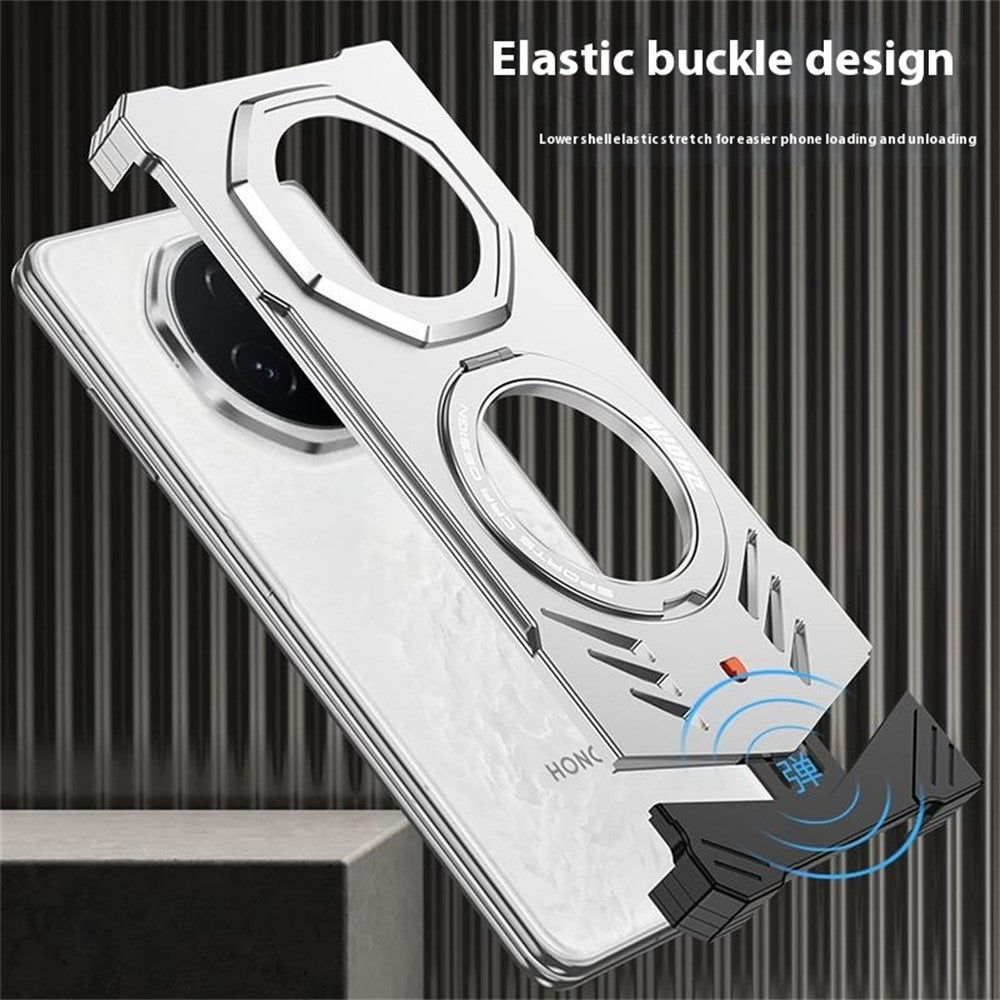 DYONG-For-Honor-Magic-V5-5G-Metal-Case-Frameless-Hollow-Heat-Dissipation-Phone-Cover-with-Kickstand-Tarnish