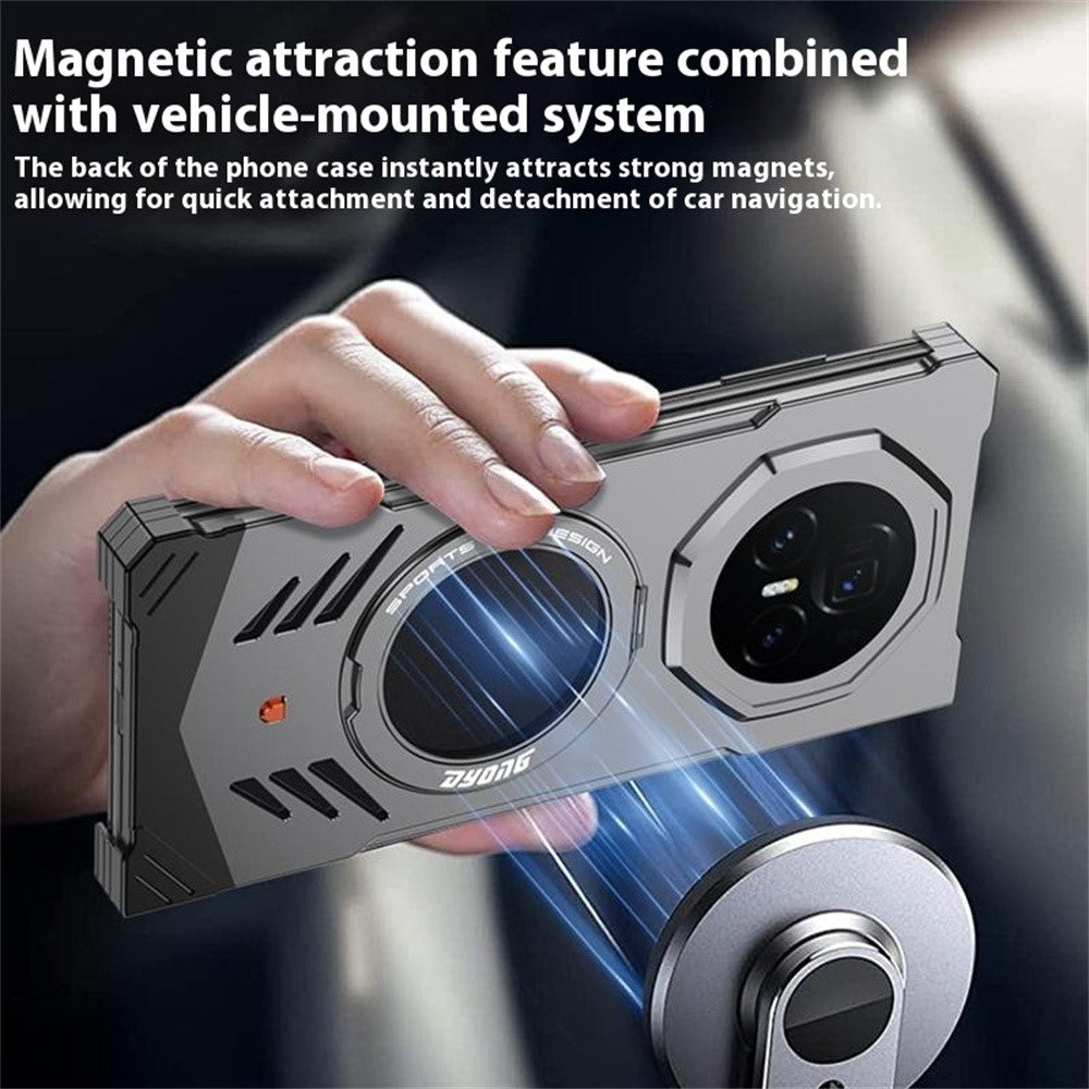 DYONG-For-Honor-Magic-V5-5G-Metal-Case-Frameless-Hollow-Heat-Dissipation-Phone-Cover-with-Kickstand-Tarnish