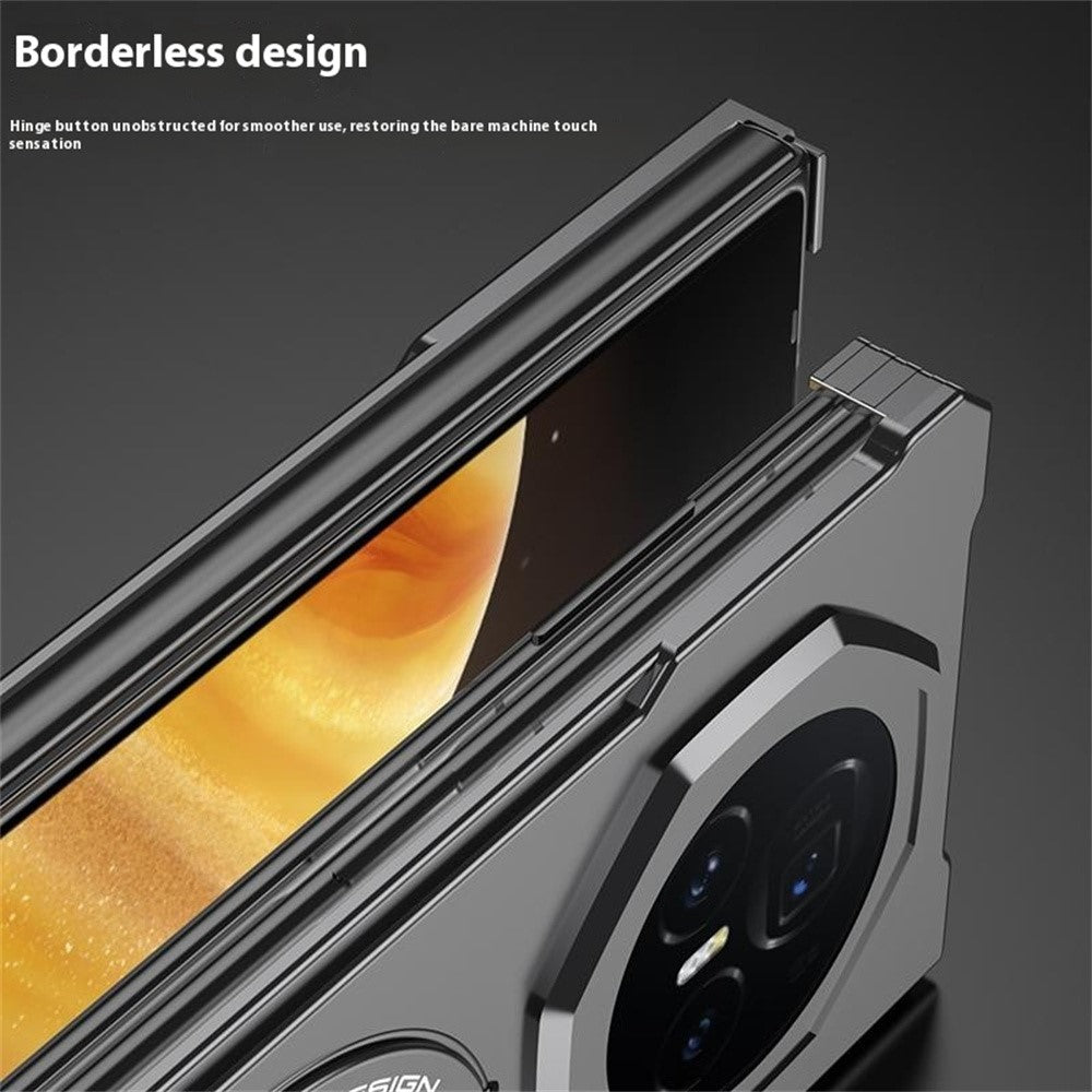 DYONG-For-Honor-Magic-V5-5G-Metal-Case-Frameless-Hollow-Heat-Dissipation-Phone-Cover-with-Kickstand-Tarnish