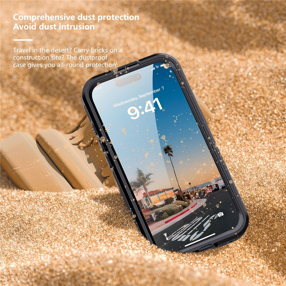 REDPEPPER-For-iPhone-17-IP68-Waterproof-Case-Clear-Back-Phone-Cover-Compatible-with-MagSafe-Black