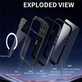 REDPEPPER-For-iPhone-17-Pro-IP68-Waterproof-Case-Clear-Back-Phone-Cover-Compatible-with-MagSafe-Black