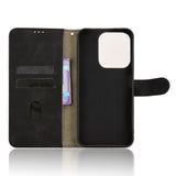 For-Xiaomi-Redmi-15C-5G-(EU)-(173mm)-/-15C-4G-(EU)-(173mm)-Leather-Case-Skin-Feel-Anti-Drop-Wallet-Flip-Phone-Cover-Black