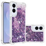 For-Samsung-Galaxy-S25-Edge-TPU-Case-Glitter-Quicksand-Shockproof-Phone-Back-Cover-Dark-Purple-/-Hearts
