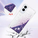 For-Samsung-Galaxy-S25-Edge-TPU-Case-Glitter-Quicksand-Shockproof-Phone-Back-Cover-Dark-Purple-/-Hearts