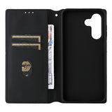 For-Samsung-Galaxy-A17-5G-/-A17-4G-Case-Wallet-Rhombus-Imprint-Leather-Phone-Cover-Brown