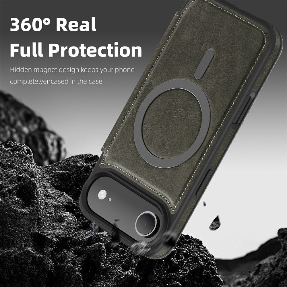 For-iPhone-Air-Case-Compatible-with-MagSafe-RFID-Blocking-Card-Holder-Leather-Phone-Cover-Titanium-Grey