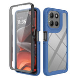 Clear-Case-for-Motorola-Moto-G56-5G-PC-+-TPU-Phone-Back-Cover-with-PET-Screen-Film-Blue