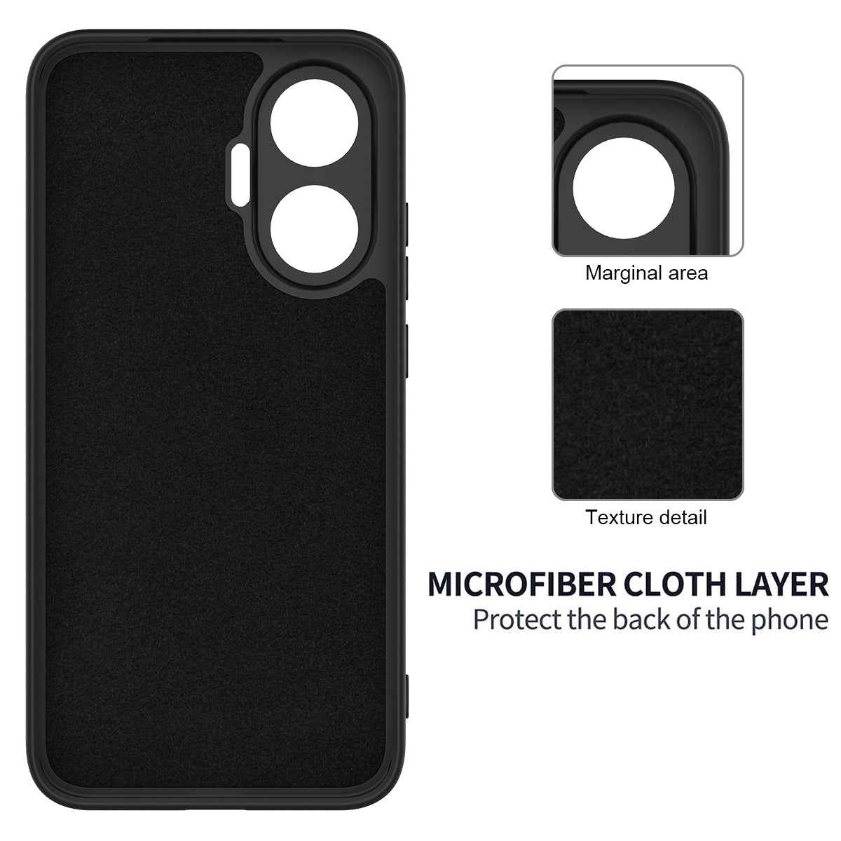 For-Xiaomi-Redmi-Turbo-4-Pro-5G-/-Xiaomi-Poco-F7-5G-Liquid-Silicone-Case-Phone-Back-Cover-with-Hand-Strap-Black