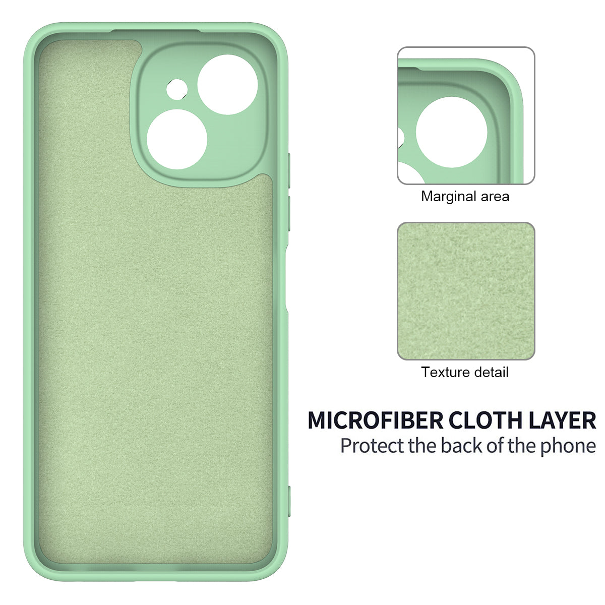 For-TECNO-Spark-40C-Liquid-Silicone-Case-Phone-Back-Cover-with-Hand-Strap-Green