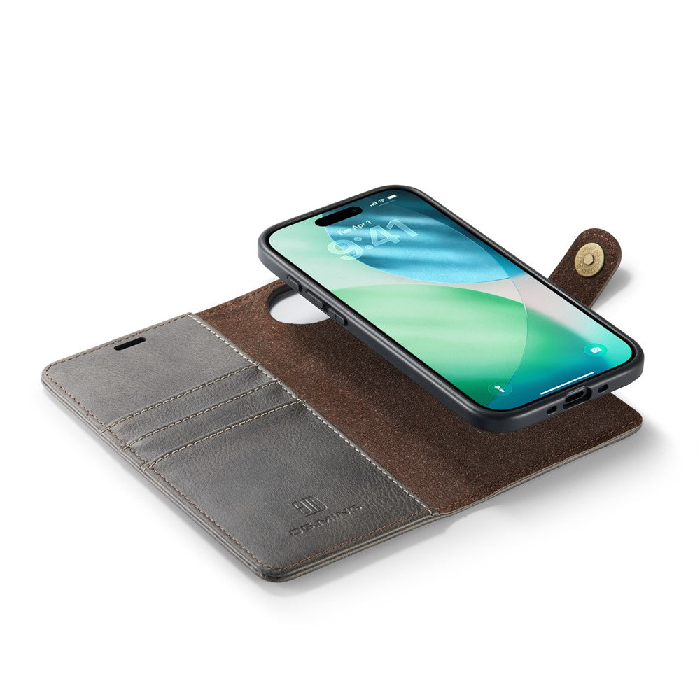 DG.MING-for-iPhone-Air-Case-Detachable-Split-Leather-Phone-Cover-Grey