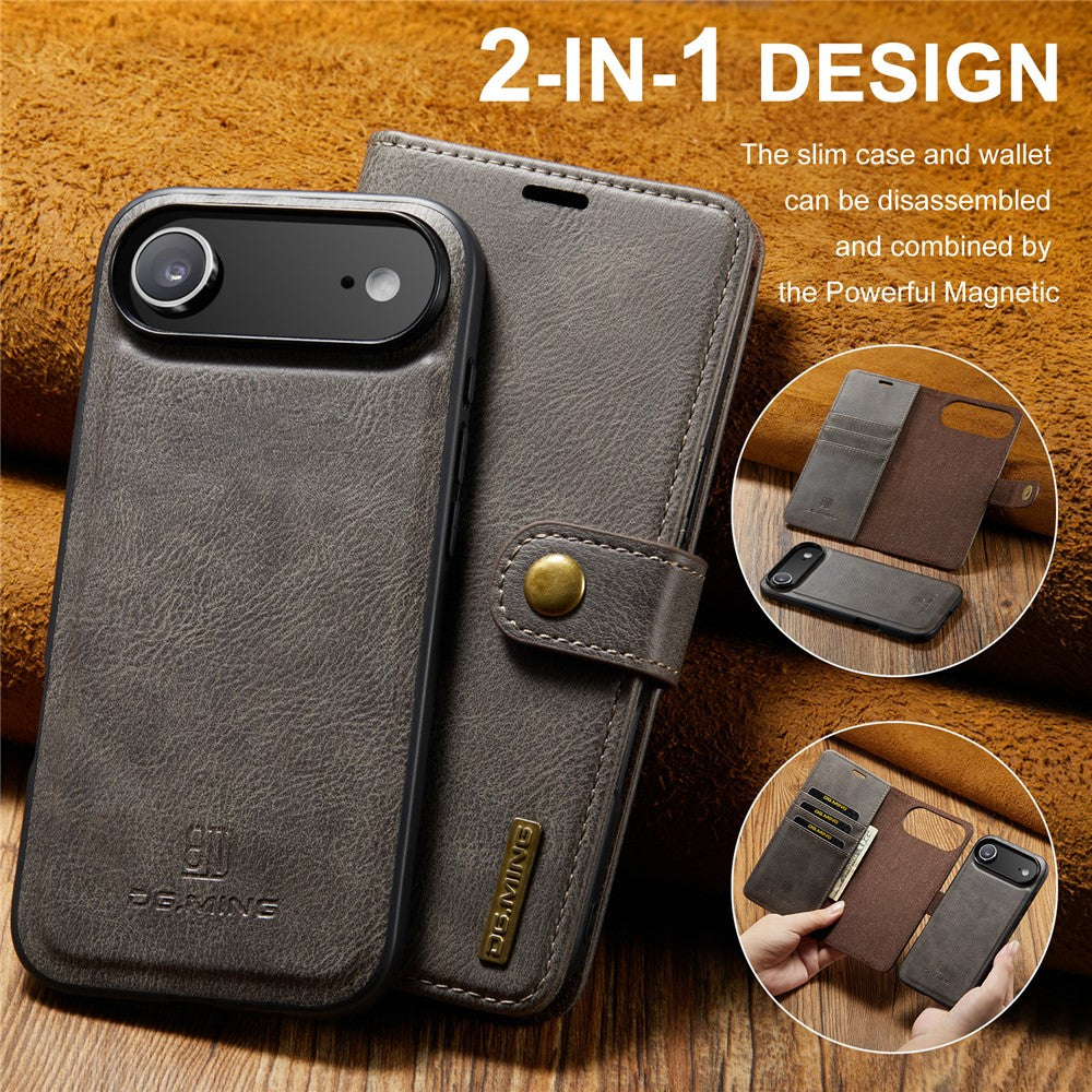 DG.MING-for-iPhone-Air-Case-Detachable-Split-Leather-Phone-Cover-Grey