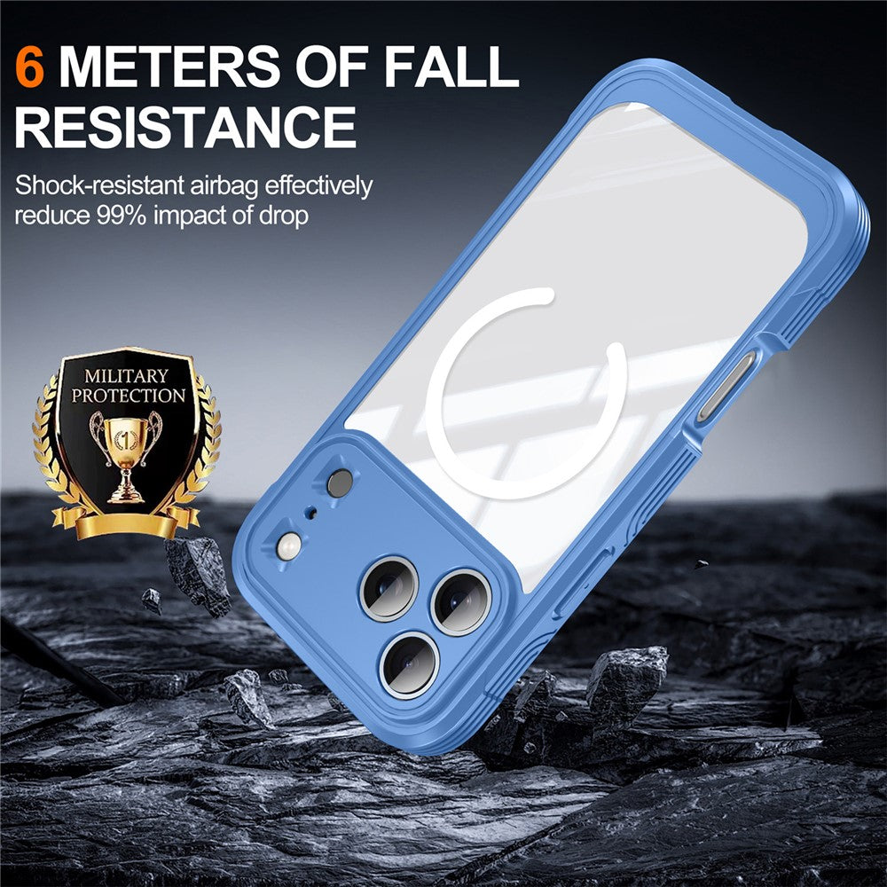 For-iPhone-17-Pro-Max-Case-Compatible-with-MagSafe-PC-+-TPU-Phone-Cover-with-Tempered-Glass-Screen-Film-Sky-Blue