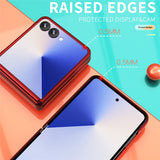 For-Samsung-Galaxy-Z-Flip7-5G-Case-PC-+-TPU-Shockproof-Phone-Back-Cover-with-Kickstand-Red