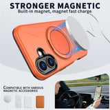 For-iPhone-17-Magnetic-Case-Rotating-Kickstand-TPU-+-PC-Phone-Cover-Orange