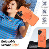 For-iPhone-17-Magnetic-Case-Rotating-Kickstand-TPU-+-PC-Phone-Cover-Orange