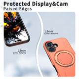 For-iPhone-17-Magnetic-Case-Rotating-Kickstand-TPU-+-PC-Phone-Cover-Orange