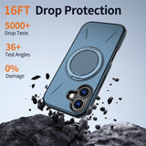 For-iPhone-17-Magnetic-Case-Rotating-Kickstand-TPU-+-PC-Phone-Cover-Blue