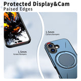 For-iPhone-17-Magnetic-Case-Rotating-Kickstand-TPU-+-PC-Phone-Cover-Blue