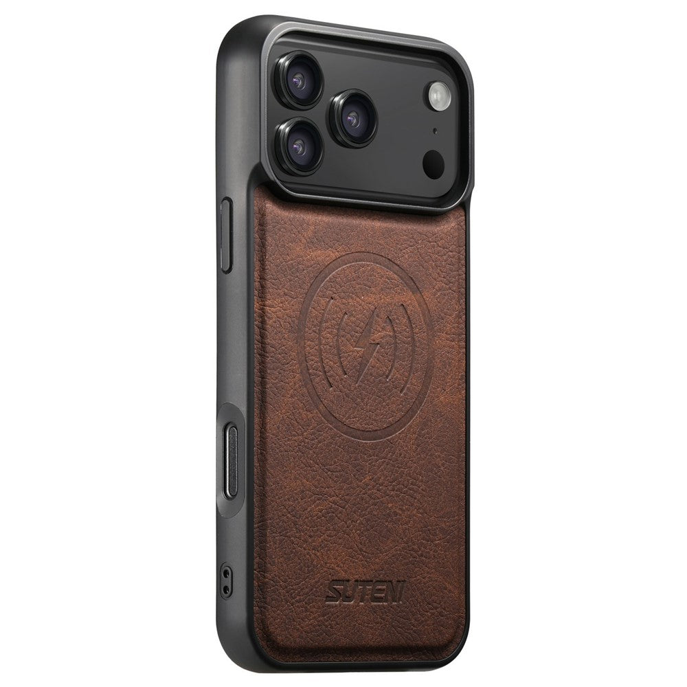 SUTENI-G5-For-iPhone-17-Pro-Max-Case-Compatible-with-MagSafe-Litchi-Texture-Leather-Back-Cover-Brown