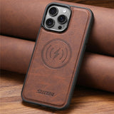 SUTENI-G5-For-iPhone-17-Pro-Max-Case-Compatible-with-MagSafe-Litchi-Texture-Leather-Back-Cover-Brown