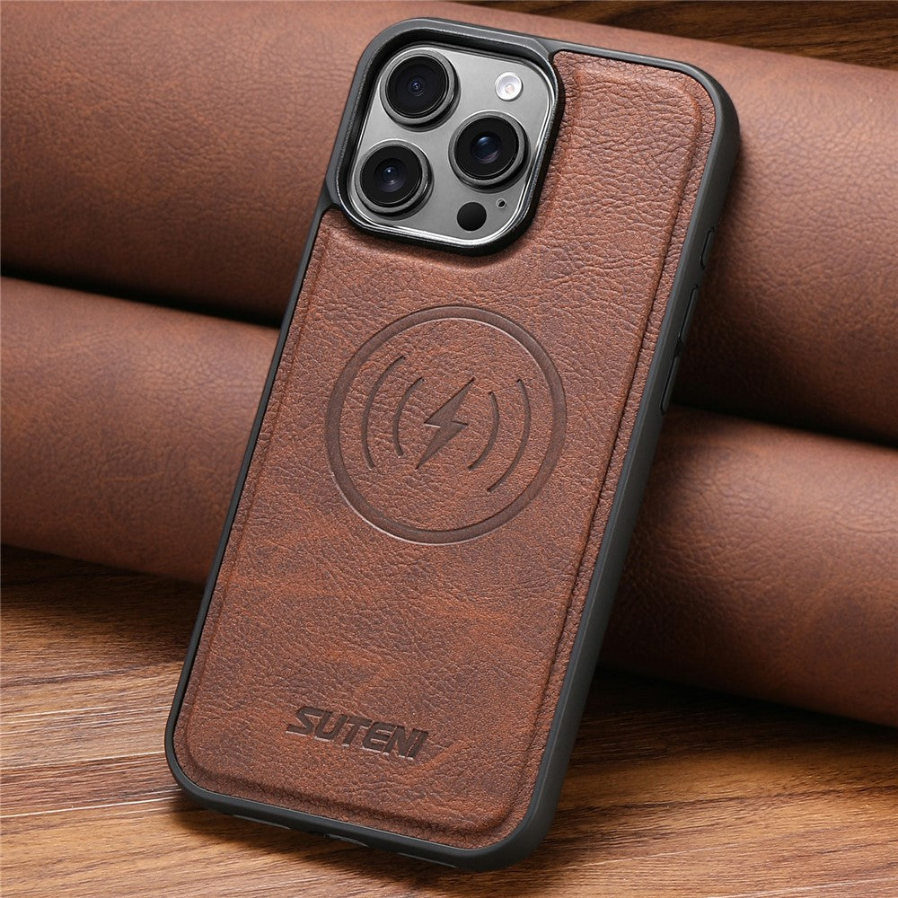 SUTENI-G5-For-iPhone-17-Pro-Max-Case-Compatible-with-MagSafe-Litchi-Texture-Leather-Back-Cover-Brown