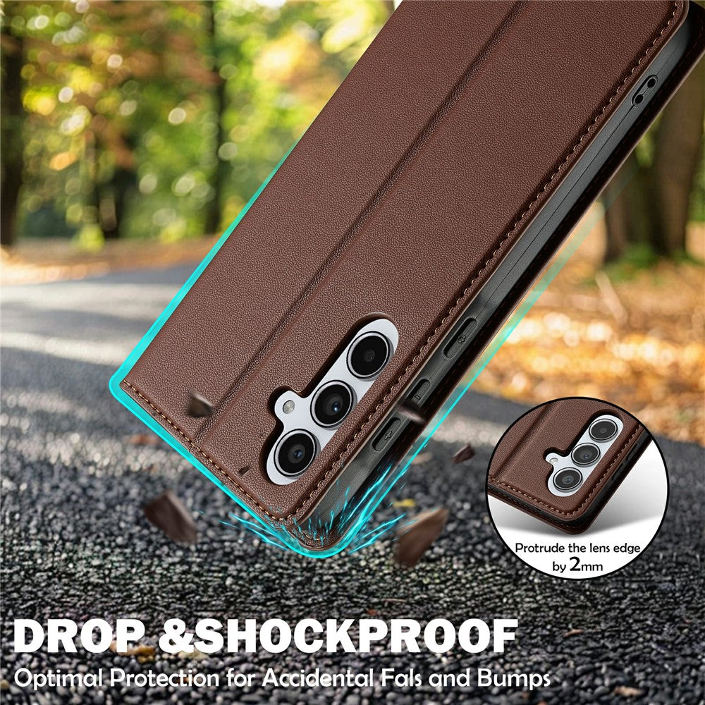 LC.IMEEKE-L1-Series-for-Samsung-Galaxy-S25-FE-Case-PU-Leather-Wallet-Stand-Protective-Phone-Cover-Brown