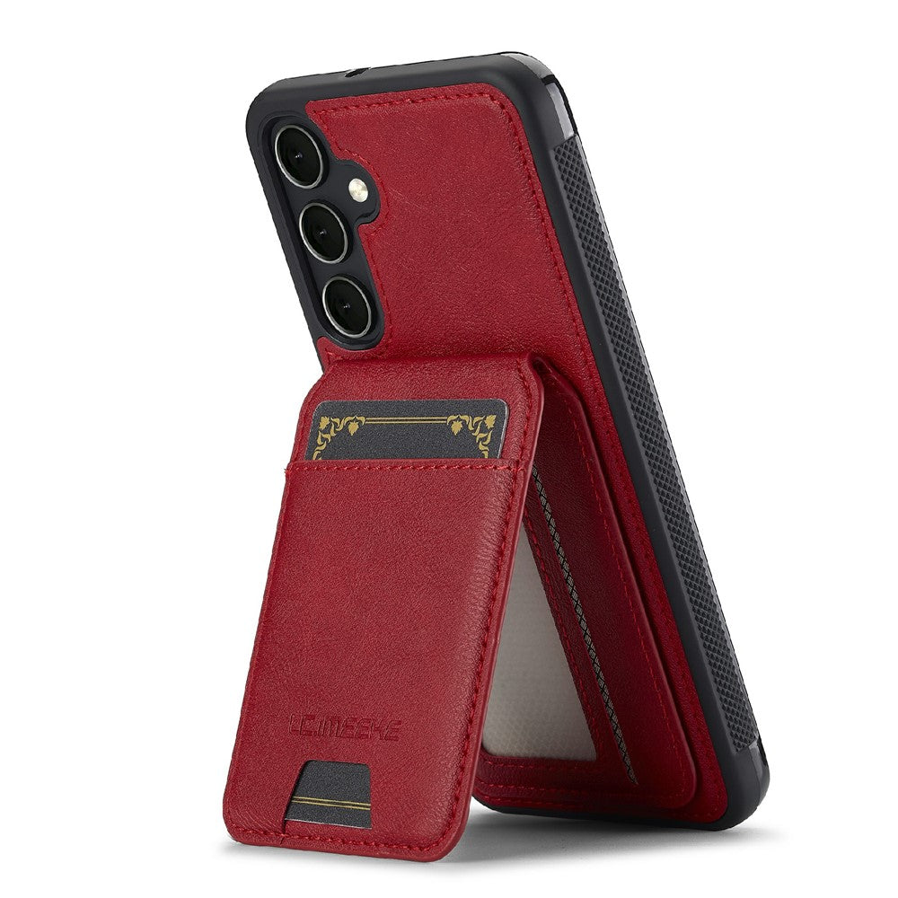 LC.IMEEKE-L3-For-Samsung-Galaxy-S25-FE-Magnetic-Case-Detachable-Card-Holder-Leather-TPU-Mobile-Cover-Red