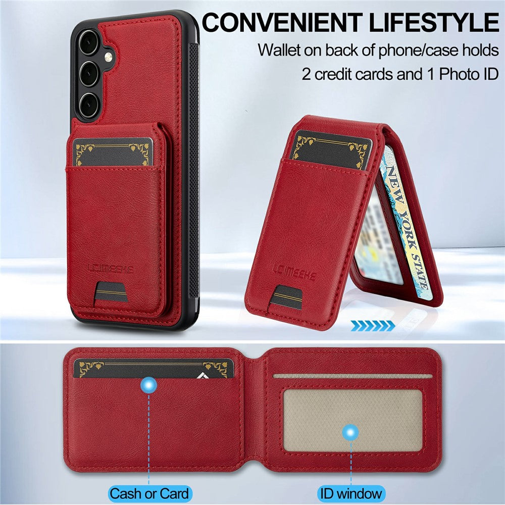 LC.IMEEKE-L3-For-Samsung-Galaxy-S25-FE-Magnetic-Case-Detachable-Card-Holder-Leather-TPU-Mobile-Cover-Red