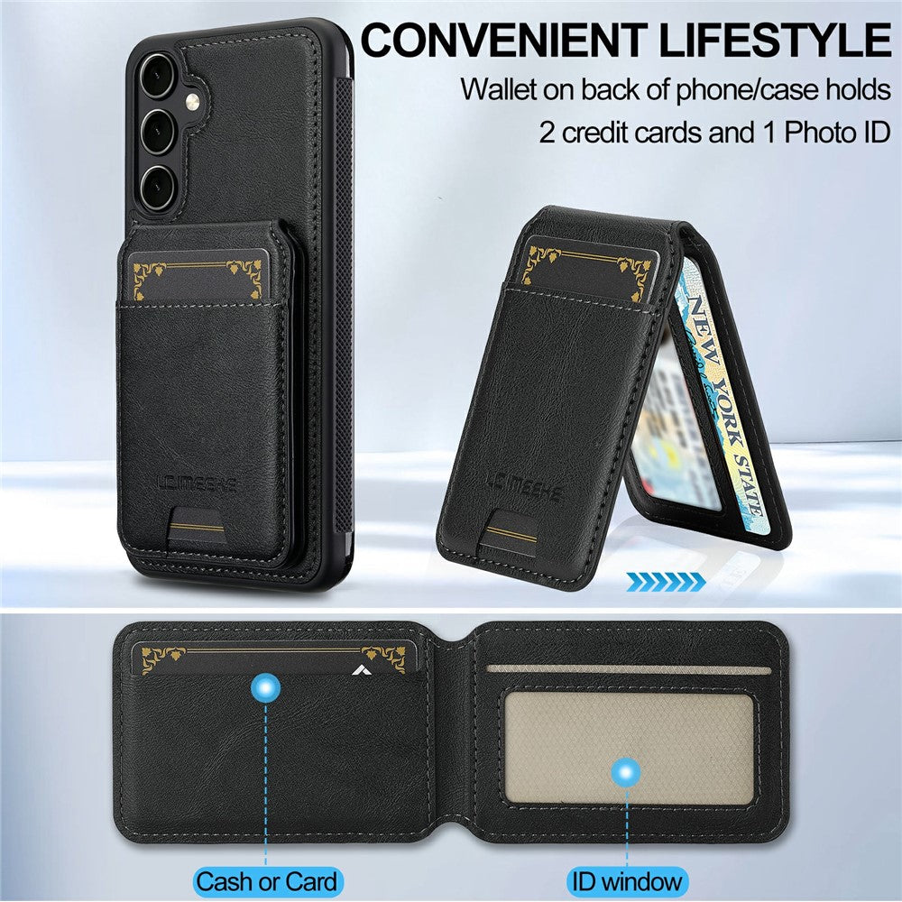 LC.IMEEKE-L3-For-Samsung-Galaxy-S25-FE-Magnetic-Case-Detachable-Card-Holder-Leather-TPU-Mobile-Cover-Black