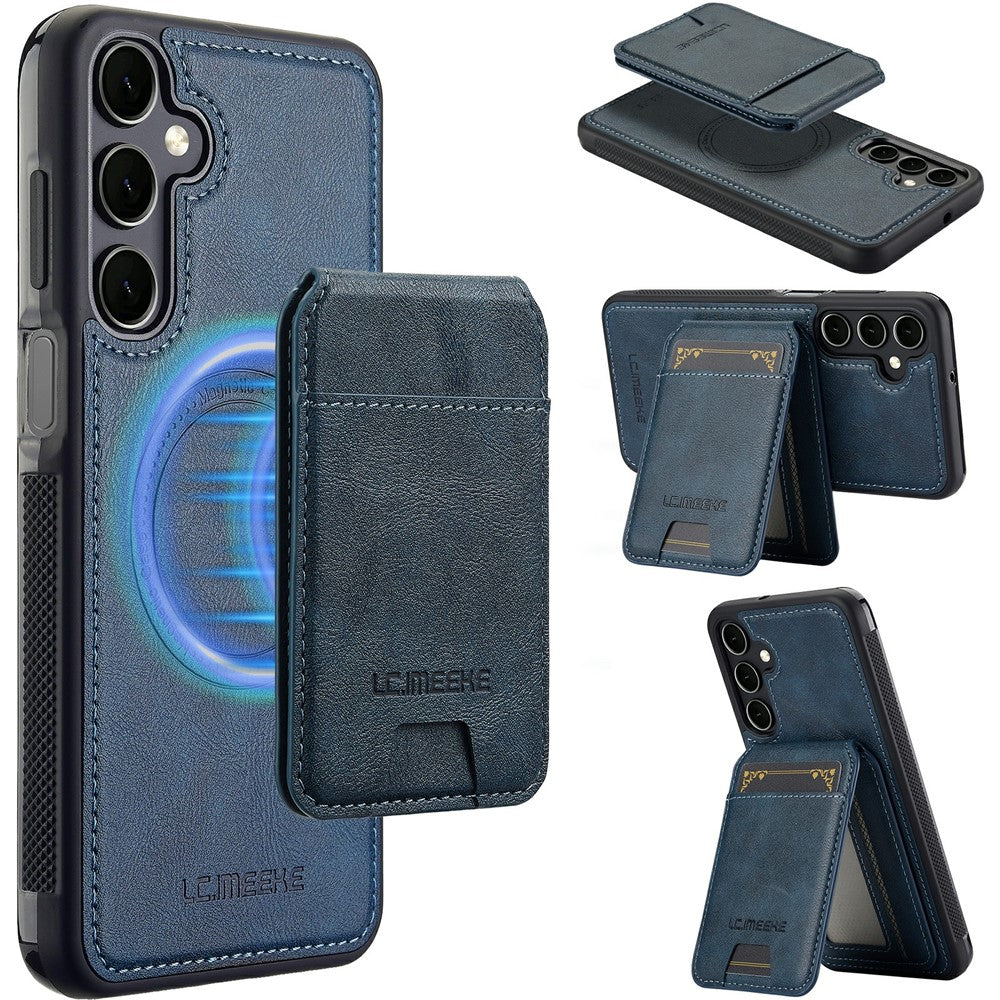 LC.IMEEKE-L3-For-Samsung-Galaxy-S25-FE-Magnetic-Case-Detachable-Card-Holder-Leather-TPU-Mobile-Cover-Blue