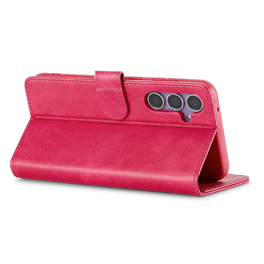 LC.IMEEKE-For-Samsung-Galaxy-S25-FE-Case-Calf-Texture-PU-Leather-Stand-Wallet-Phone-Cover-Rose