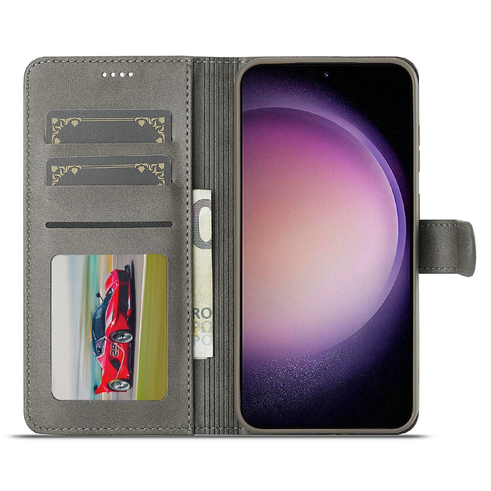 LC.IMEEKE-For-Samsung-Galaxy-S25-FE-Case-Calf-Texture-PU-Leather-Stand-Wallet-Phone-Cover-Grey