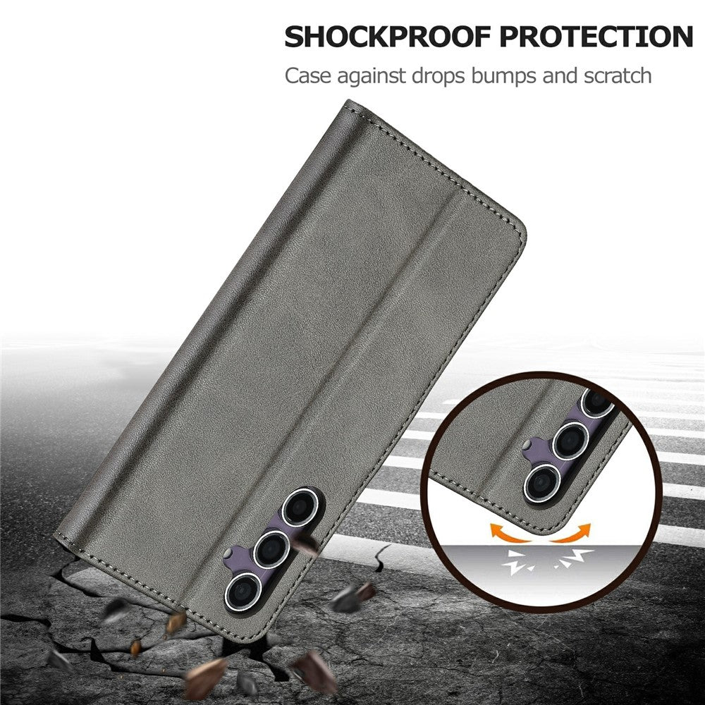 LC.IMEEKE-For-Samsung-Galaxy-S25-FE-Case-Calf-Texture-PU-Leather-Stand-Wallet-Phone-Cover-Grey