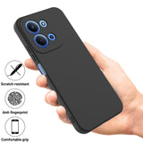 For-Xiaomi-Redmi-15C-5G-(EU)-(173mm)-/-15C-4G-(EU)-(173mm)-Liquid-Silicone-Case-Phone-Back-Cover-with-Hand-Strap-Black