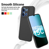 For-Xiaomi-Redmi-15C-5G-(EU)-(173mm)-/-15C-4G-(EU)-(173mm)-Liquid-Silicone-Case-Phone-Back-Cover-with-Hand-Strap-Black