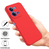 For-Xiaomi-Redmi-15C-5G-(EU)-(173mm)-/-15C-4G-(EU)-(173mm)-Liquid-Silicone-Case-Phone-Back-Cover-with-Hand-Strap-Red