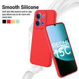 For-Xiaomi-Redmi-15C-5G-(EU)-(173mm)-/-15C-4G-(EU)-(173mm)-Liquid-Silicone-Case-Phone-Back-Cover-with-Hand-Strap-Red