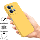 For-Xiaomi-Redmi-15C-5G-(EU)-(173mm)-/-15C-4G-(EU)-(173mm)-Liquid-Silicone-Case-Phone-Back-Cover-with-Hand-Strap-Yellow