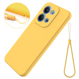 For-Xiaomi-Redmi-15C-5G-(EU)-(173mm)-/-15C-4G-(EU)-(173mm)-Liquid-Silicone-Case-Phone-Back-Cover-with-Hand-Strap-Yellow