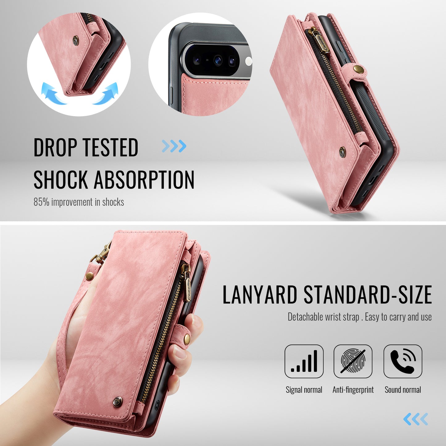 For-Google-Pixel-10-Pro-/-Google-Pixel-10-Phone-Cases-CASEME-008-Leather-Cover-with-Detachable-Wallet-and-Strap-Pink