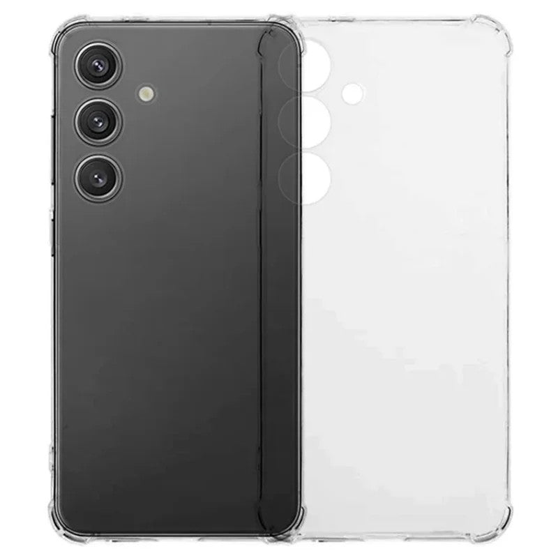 For-Samsung-Galaxy-S25-FE-TPU-Case-WANLONFENG-WL3-Series-1.5mm-Phone-Cover-with-2Pcs-Tempered-Glass-Films-Transparent