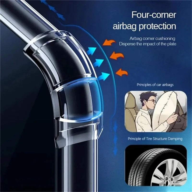 For-Samsung-Galaxy-S25-FE-TPU-Case-WANLONFENG-WL3-Series-1.5mm-Phone-Cover-with-2Pcs-Tempered-Glass-Films-Transparent