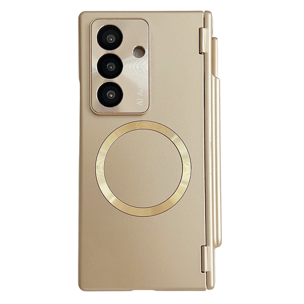 For-Samsung-Galaxy-Z-Fold7-5G-Case-Hard-PC-Phone-Cover-Compatible-with-MagSafe-Champagne-Gold
