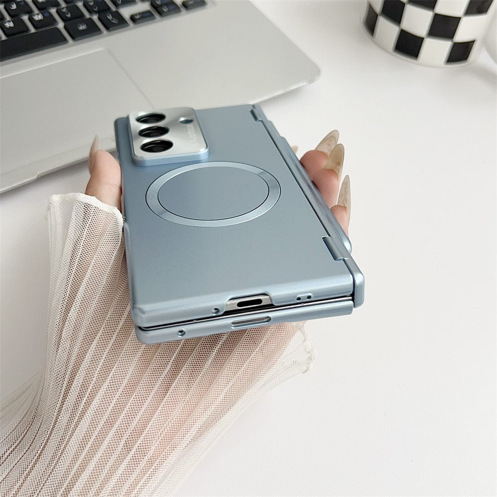 For-Samsung-Galaxy-Z-Fold7-5G-Case-Hard-PC-Phone-Cover-Compatible-with-MagSafe-Champagne-Gold